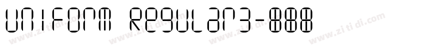 Uniform Regular3字体转换